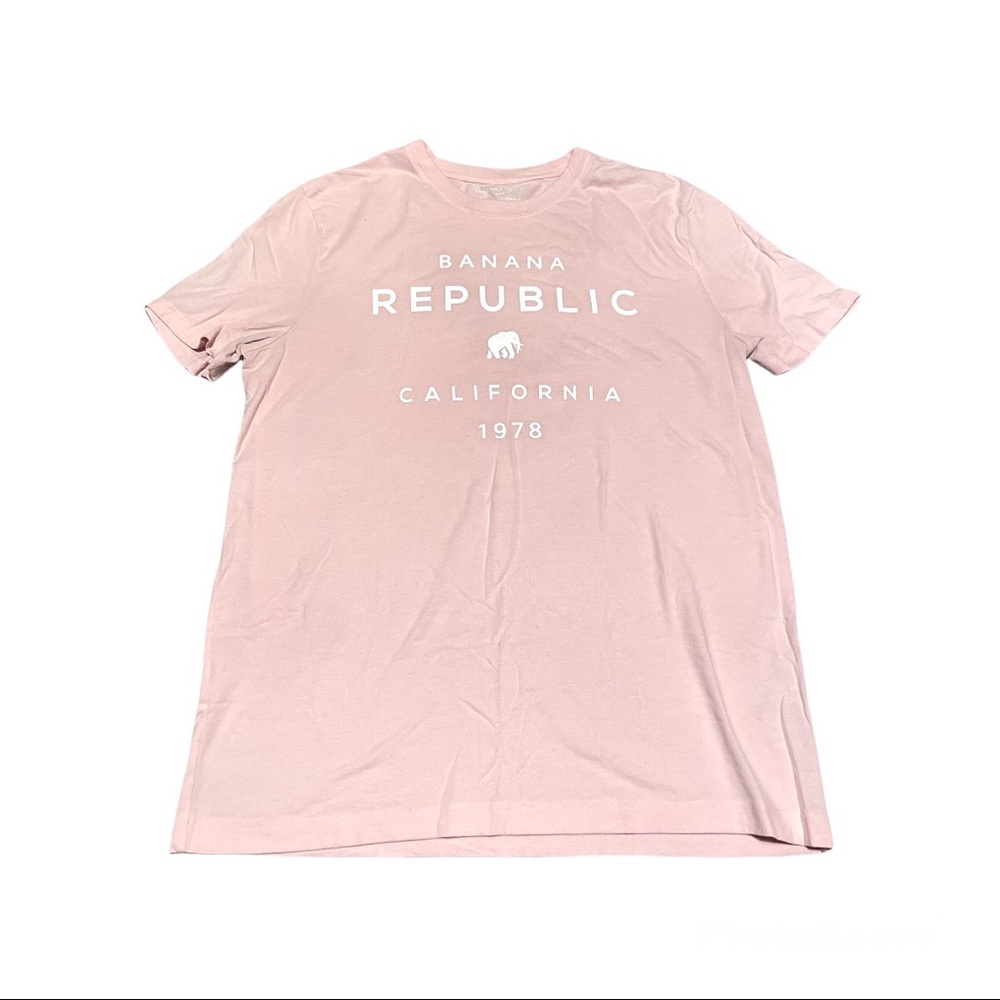 Banana Republic Factory Pink Logo Tee